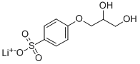 lithium 4-(2,3-dihydroxypropoxy)benzenesulphonate 结构式