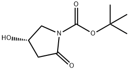 S-1-BOC-2-氧代-4-羟基吡咯烷 结构式