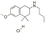 N-butyl-6-methoxy-4,4-dimethyl-tetralin-2-amine hydrochloride 结构式