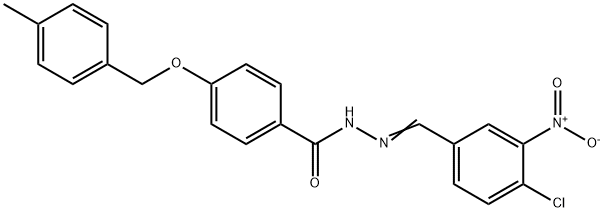 N'-[(E)-(4-CHLORO-3-NITROPHENYL)METHYLIDENE]-4-[(4-METHYLBENZYL)OXY]BENZENECARBOHYDRAZIDE 结构式