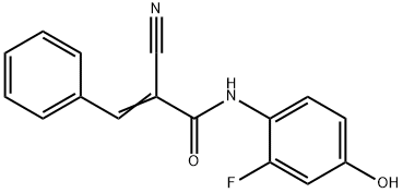 (E)-2-cyano-N-(2-fluoro-4-hydroxyphenyl)-3-phenyl-2-propenamide 结构式