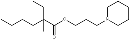 2-Ethyl-2-methylhexanoic acid 3-piperidinopropyl ester 结构式