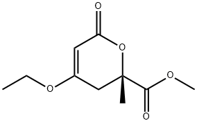 2H-Pyran-2-carboxylicacid,4-ethoxy-3,6-dihydro-2-methyl-6-oxo-,methylester,(2S)-(9CI) 结构式