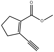 1-Cyclopentene-1-carboxylic acid, 2-ethynyl-, methyl ester (9CI) 结构式