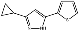 5-CYCLOPROPYL-3-(THIOPHEN-2-YL)-1H-PYRAZOLE 结构式