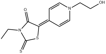 3-ethyl-5-[1-(2-hydroxyethyl)-4(1H)-pyridylidene]rhodanine 结构式