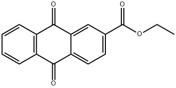 9,10-Dioxoanthracene-2-carboxylic acid ethyl ester 结构式