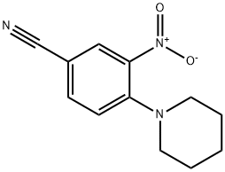 3-硝基-4-(哌啶-1-基)苯甲腈 结构式