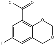 6-FLUORO-1,3-BENZODIOXENE-8-CARBONYL CHLORIDE 结构式