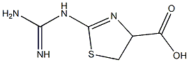 2-Thiazoline-4-carboxylicacid,2-guanidino-,L-(-)-(8CI) 结构式