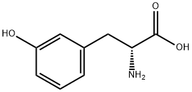 (R)-2-氨基-3-(3-羟基苯基)丙酸 结构式