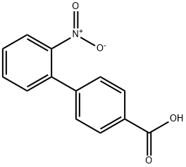 2'-硝基-[1,1'-联苯]-4-羧酸 结构式