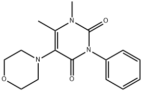 1,6-Dimethyl-5-morpholino-3-phenylpyrimidine-2,4(1H,3H)-dione 结构式