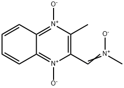 alpha-(1,4-dioxido-3-methylquinoxalin-2-yl)-N-methylnitrone 结构式