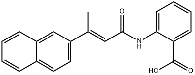 2-[[(2E)-3-(2-萘基)-1-氧代-2-丁烯基]氨基]苯甲酸 结构式