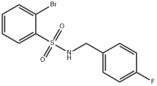 N-(4-氟苄基)-2-溴苯磺酰胺 结构式
