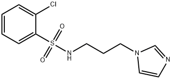 2-chloro-N-[3-(1H-imidazol-1-yl)propyl]benzenesulfonamide 结构式