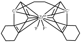 RAC-ETHYLENEBIS-(4,5,6,7-TETRAHYDRO-1-INDENYL)-DIFLUOROZIRCONIUM(IV) 结构式