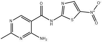 4-Amino-2-methyl-N-(5-nitro-2-thiazolyl)-5-pyrimidinecarboxamide 结构式