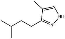 1H-Pyrazole,  4-methyl-3-(3-methylbutyl)- 结构式