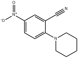 5-硝基-2-哌啶苯甲腈 结构式
