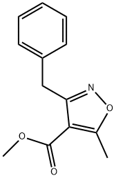 4-Isoxazolecarboxylicacid,5-methyl-3-(phenylmethyl)-,methylester(9CI) 结构式