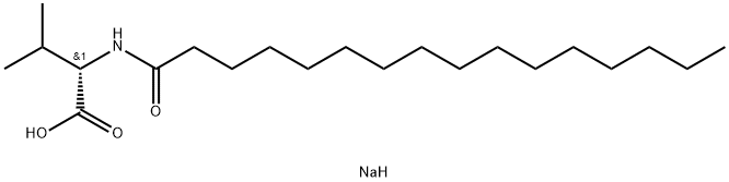 N-十六碳酰基-L-缬氨酸钠 结构式
