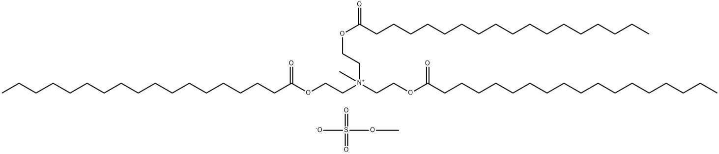 methyltris[2-[(1-oxooctadecyl)oxy]ethyl]ammonium methyl sulphate 结构式