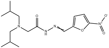 2-(Diisobutylamino)-N'-(5-nitrofurfurylidene)acetohydrazide 结构式