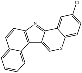 2-Chlorobenzo[e][1]benzothiopyrano[4,3-b]indole 结构式