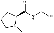 2-Pyrrolidinecarboxamide,N-(hydroxymethyl)-1-methyl-,(2S)-(9CI) 结构式