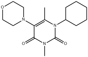 1-Cyclohexyl-3,6-dimethyl-5-morpholinouracil 结构式