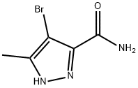 4-溴-5-甲基-1H-吡唑-3-羧酰胺 结构式