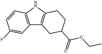 6-氟-2,3,4,9-四氢-1H-咔唑-3-甲酸乙酯 结构式