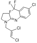 Pyrrolidine, 2-((4-chloro-2-(trifluoromethyl)phenyl)imino)-1-(2,3-dich loro-2-propenyl)- 结构式