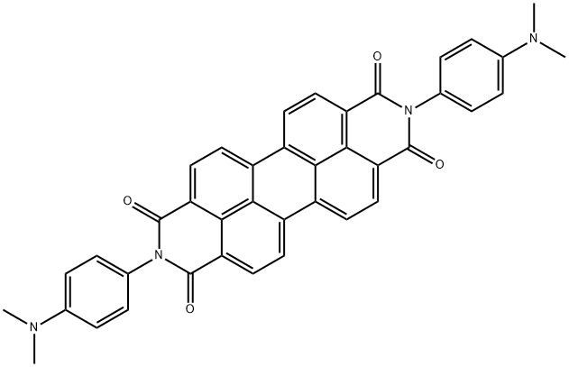 N,N'-DI(4-DIMETHYLAMINOPHENYL)-PERYLENE-TETRACARBONIC ACID, DIAMIDE 结构式