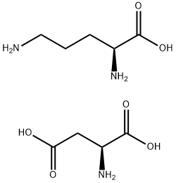 L-鸟氨酸L-天冬氨酸盐 结构式