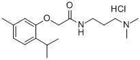 Acetamide, N-(3-(dimethylamino)propyl)-2-(thymyloxy)-, monohydrochlori de 结构式