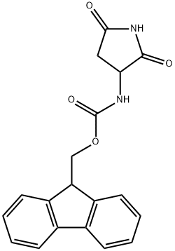 Carbamic acid, (2,5-dioxo-3-pyrrolidinyl)-, 9H-fluoren-9-ylmethyl ester (9CI) 结构式