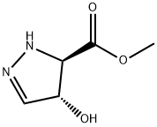 1H-Pyrazole-5-carboxylicacid,4,5-dihydro-4-hydroxy-,methylester,(4S,5R)- 结构式