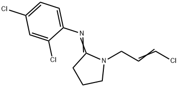 Benzenamine, 2,4-dichloro-N-(1-(3-chloro-2-propenyl)-2-pyrrolidinylide ne)- 结构式