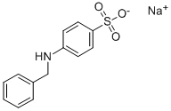 4-[(苯基甲基)氨基]-苯磺酸单钠盐 结构式