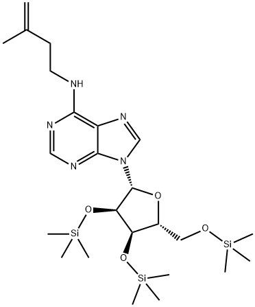 N-(3-Methyl-3-butenyl)-2'-O,3'-O,5'-O-tris(trimethylsilyl)adenosine 结构式