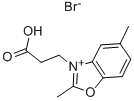 3-(2-甲酰乙基)-2,5-二甲基苯并恶唑翁溴 结构式