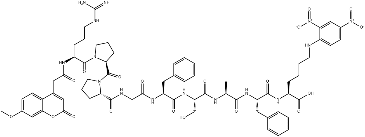 MCA-(ALA7,LYS(DNP)9)-BRADYKININ 结构式