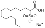 sodium hydrogen 2-sulphonatotetradecanoate 结构式