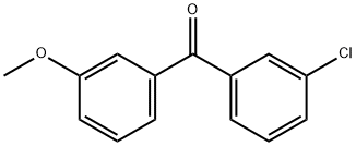 (3-氯苯基)(3-甲氧基苯基)甲酮 结构式