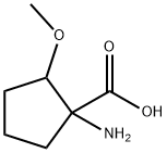 Cyclopentanecarboxylic  acid,  1-amino-2-methoxy- 结构式