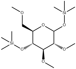 2-O,3-O,6-O-Trimethyl-1-O,4-O-bis(trimethylsilyl)-D-glucopyranose 结构式
