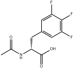 (R)-(3,4,5-三氟苯基)-2-N-乙酰基-丙酸 结构式